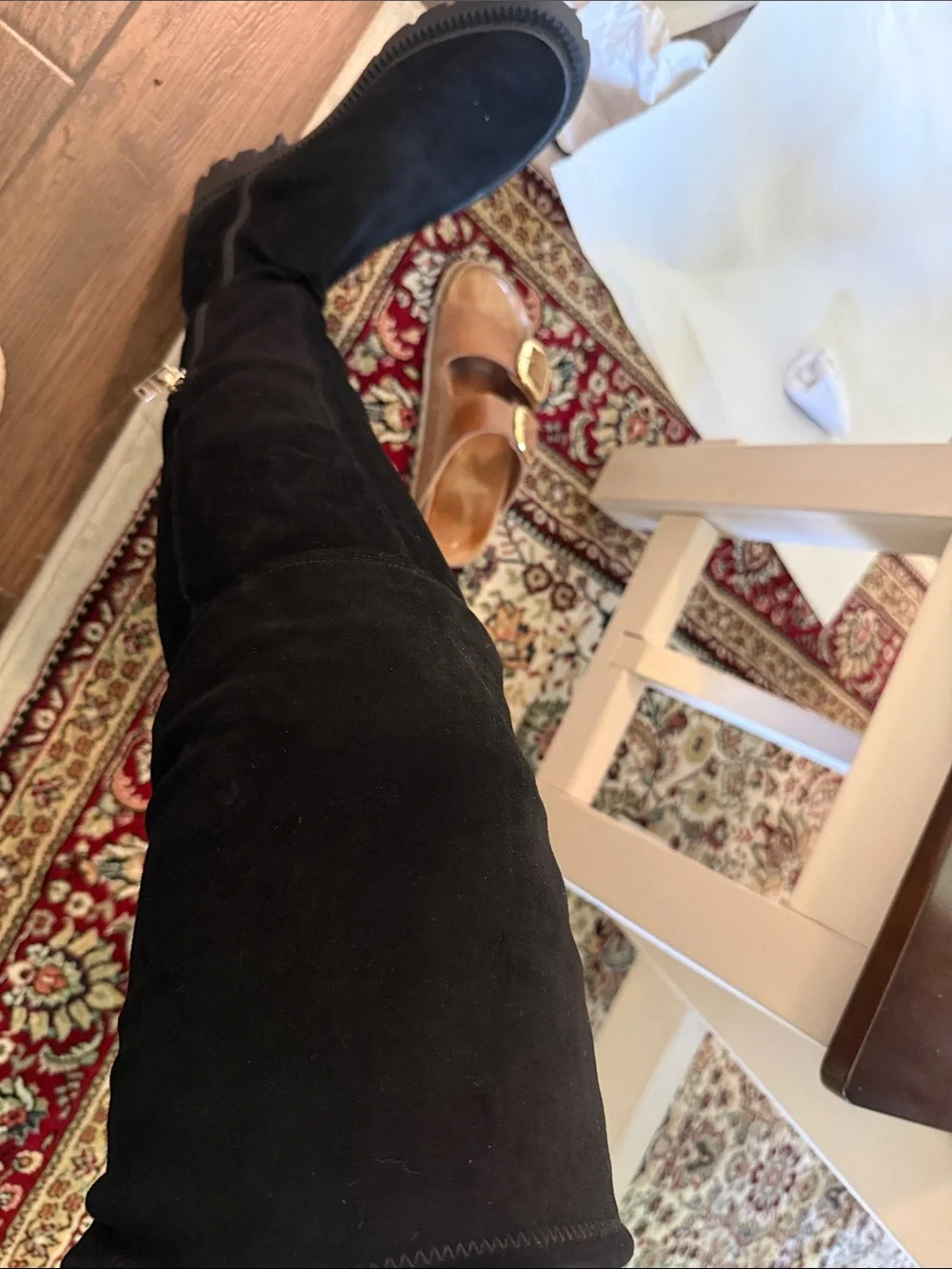 Coach Black Suede Over-the-Knee Lug Sole Boots